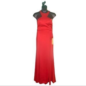 May Queen Red Halter couture formal dress Size 10